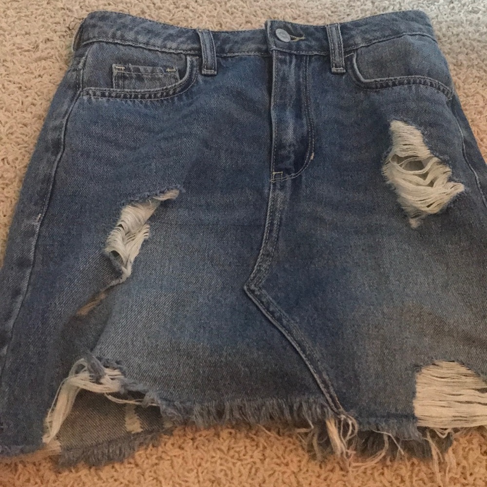 Hollister jean skirt